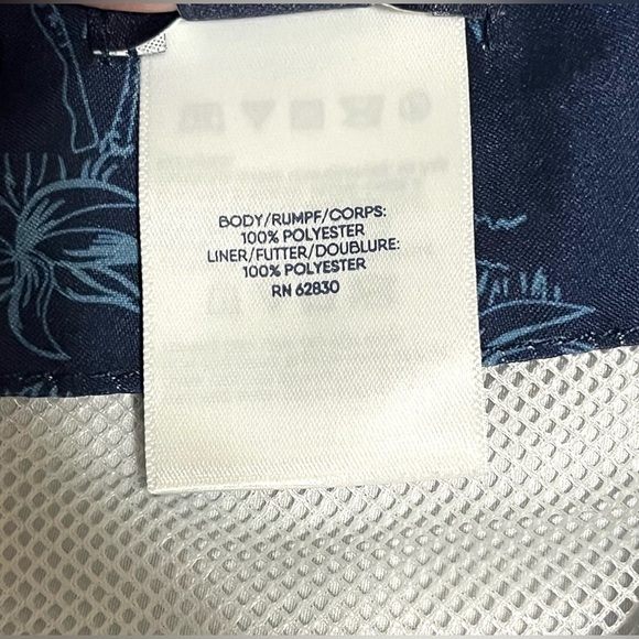 Land’s End Blue Tropical Print Men’s Swim Trunks Pockets Shorts Size 3XL 50-52 - Picture 11 of 16